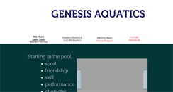 Desktop Screenshot of genesisaquatics.org