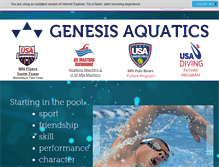 Tablet Screenshot of genesisaquatics.org